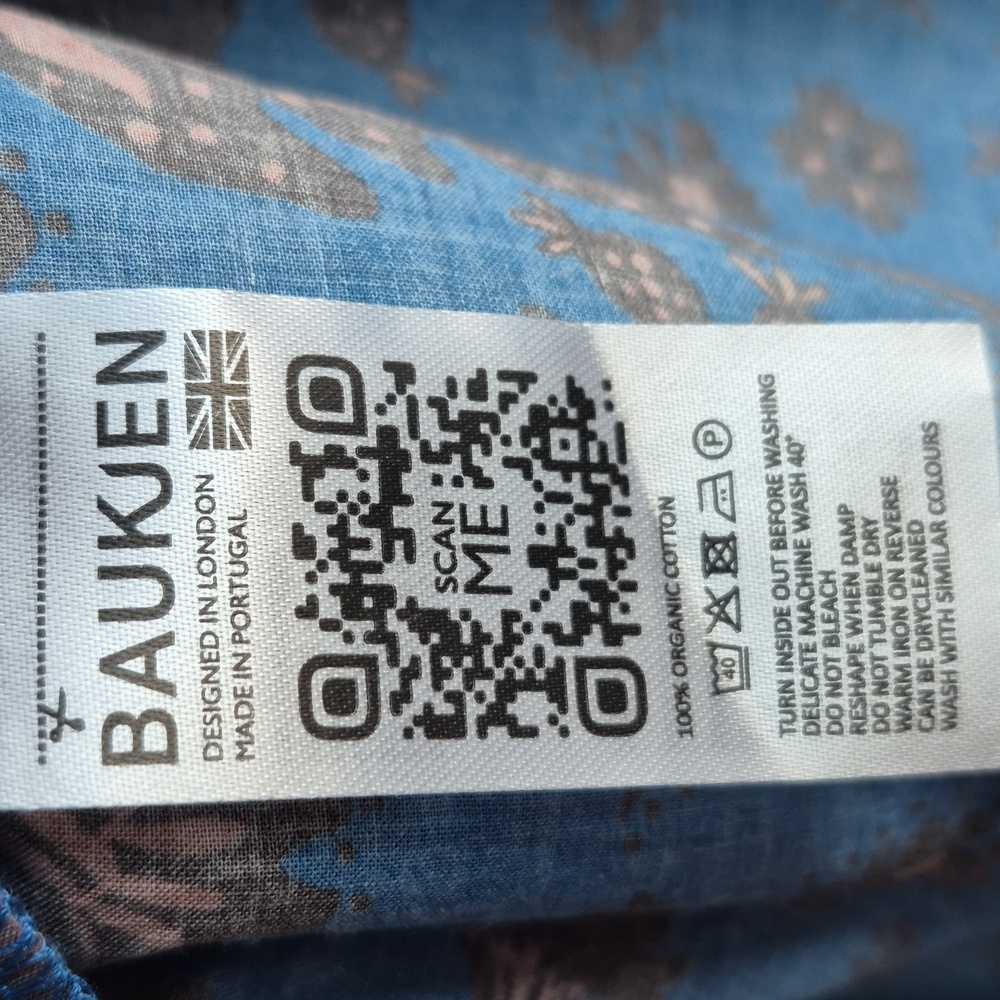 Baukjen Tammy Organic Dress In Blue Bold Capri Size 10 (UK) - Picture 7 of 9